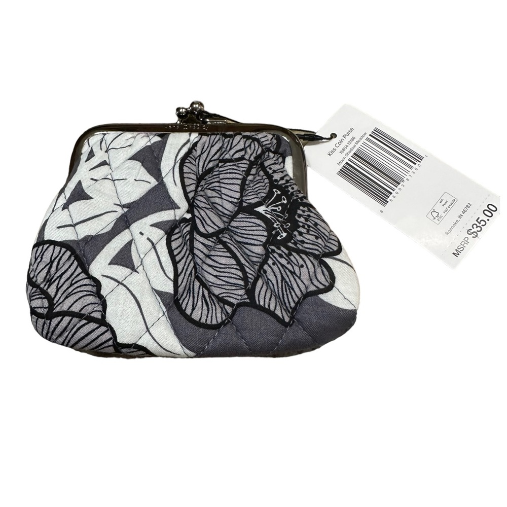 Vera Bradley Moon Shadow Meadow Kiss Coin Purse
